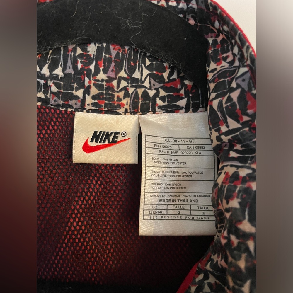 Nike Vintage 90s Windbreaker Hooded Jacket Red Size Large - Picture 3 of 3